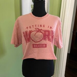 Blush pink peach crop top